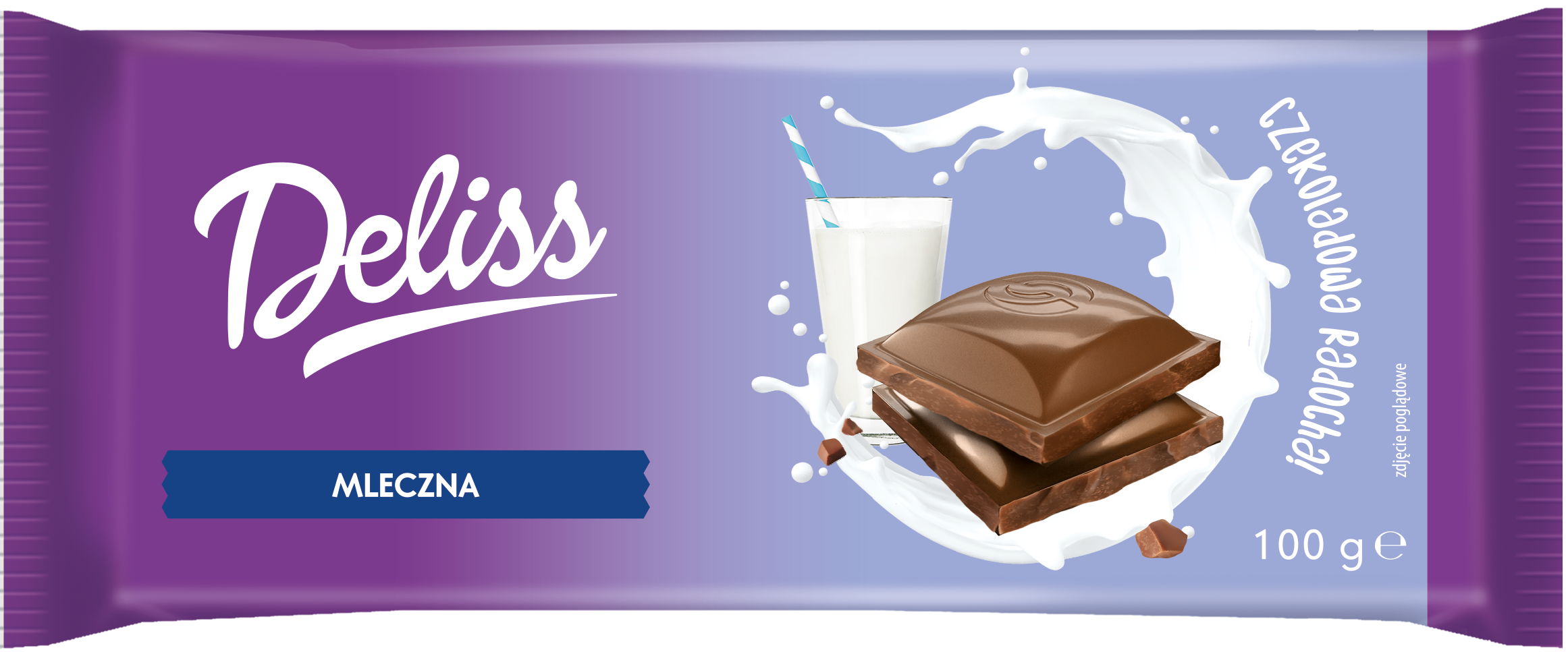 Czekolada mleczna Deliss 100g widok 1