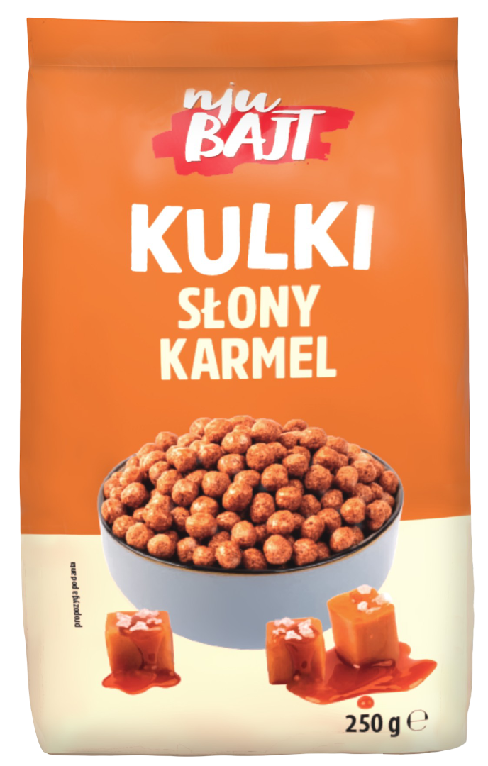 Płatki kulki słony karmel Nju Bajt 250g widok 1