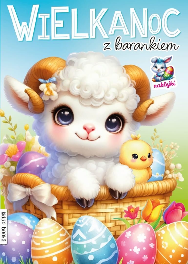 Kolorowanka Wielkanoc baranek/zając naklejki WN26 widok 1