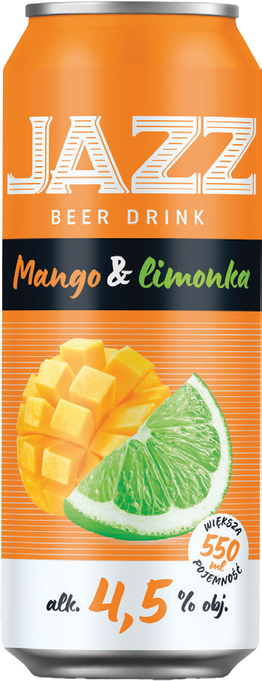 Napój piwny Jazz mango limonka 0,55l 4,5% puszka widok główny 