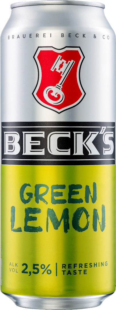 Piwo Beck's green lemon 0,5l 2,5% puszka widok główny 