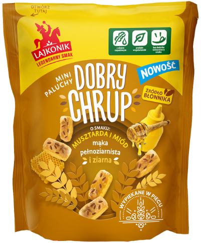 Paluchy mini dobry chrup miód muszt Lajkonik 100g widok 1