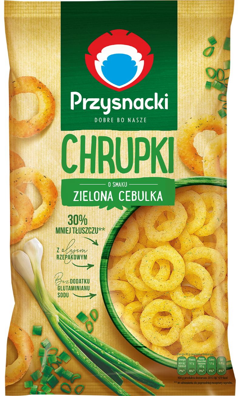 Chrupki o smaku zielona cebulka Przysnacki 140g widok główny