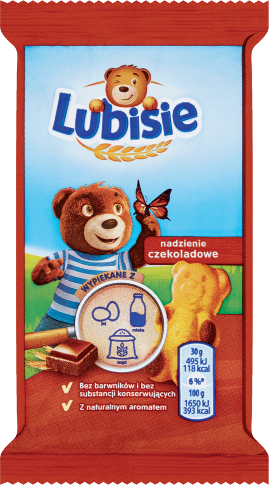 Baton Petitki Lubisie z czekoladą 30g widok główny
