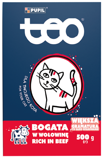 Karma dla kota sucha wołowina Teo 500g widok główny