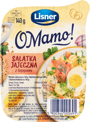 Sałatka jajeczna z łososiem Lisner 140g widok główny