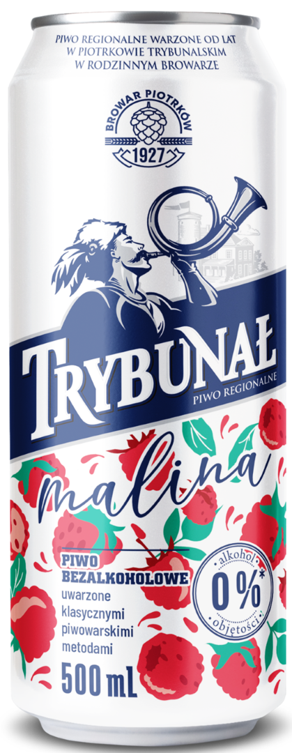 Piwo Trybunał malina 0,5l 0% puszka widok główny