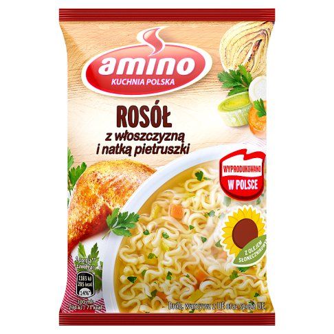 Zupa nudle rosół z włoszczyzną Amino 59g widok 2