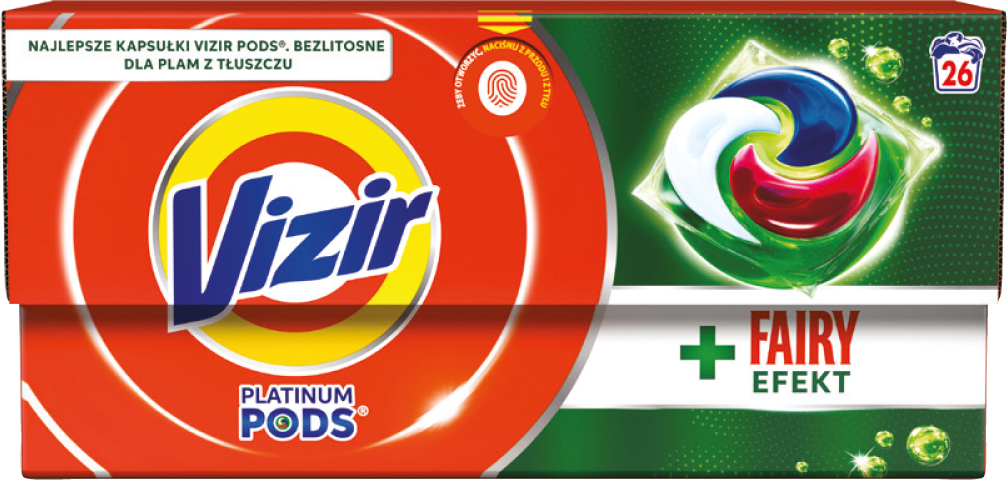 Kapsułki do prania kolor Fairy efekt Vizir 26szt widok główny
