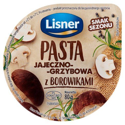 Pastella z borowikami Lisner 80g widok główny