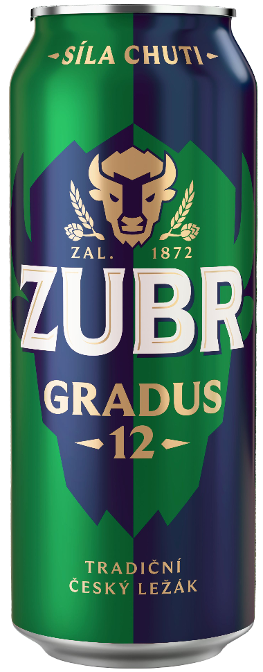 Piwo Zubr gradus 0,5l 5,2% puszka widok główny 