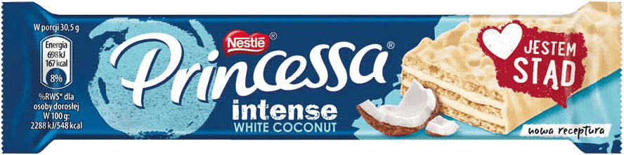 Wafel Princessa Intense white coconut 30,5g widok 1
