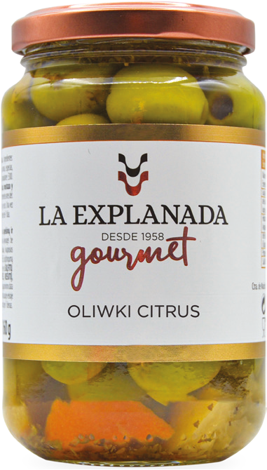 Oliwki zielone citrus La Explanada 340/160g widok główny 