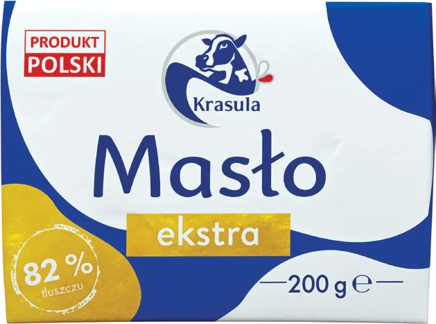 Masło ekstra 82% Krasula 200g widok główny