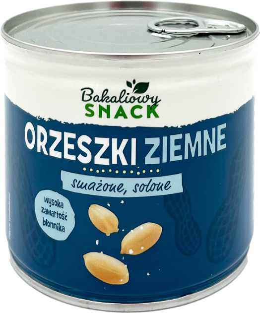 Orzeszki ziemne solone Bakaliowy Snack 200g puszka widok główny