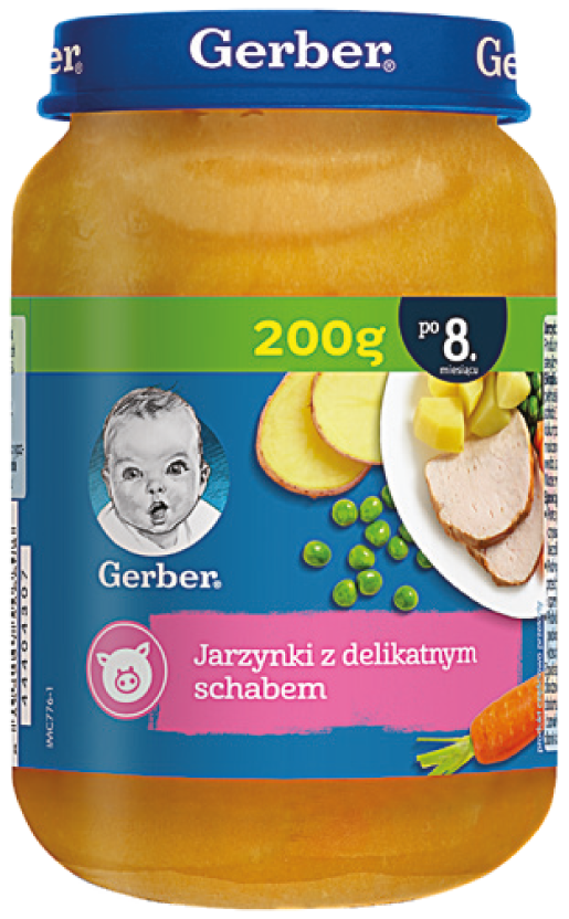 Danie jarzynki z delikatnym schabem Gerber 200g widok główny