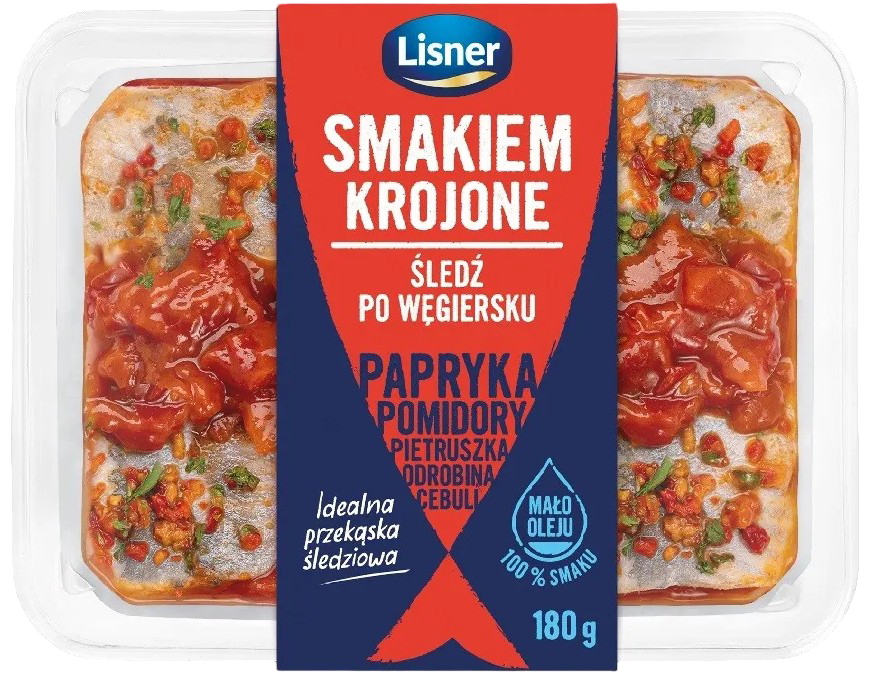 Śledzik smakiem krojone Lisner 180g mix widok 1