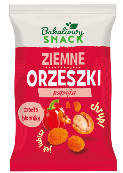 Orzeszki ziem skorup. papryka Bakaliowy Snack 200g widok główny