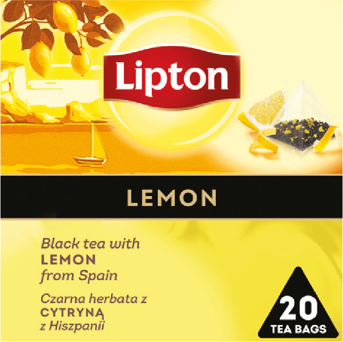 Herbata czarna arom peach/lemon Lipton 20x1,7g mix widok główny