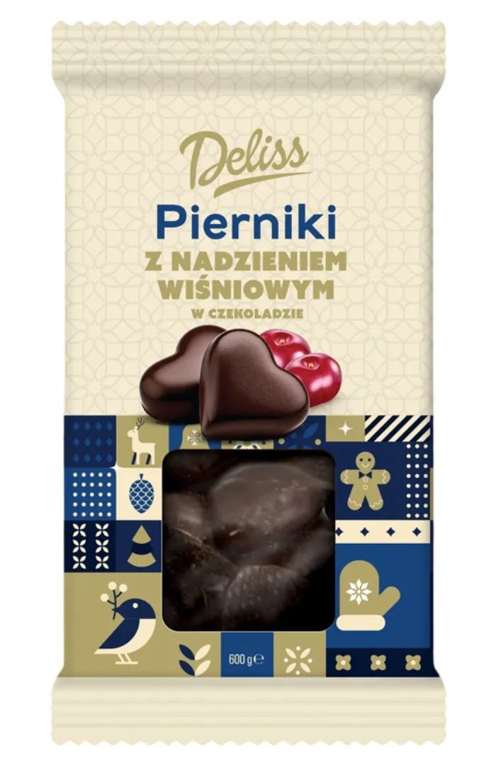 Pierniki nadziewane wiśnia Deliss 600g widok 1