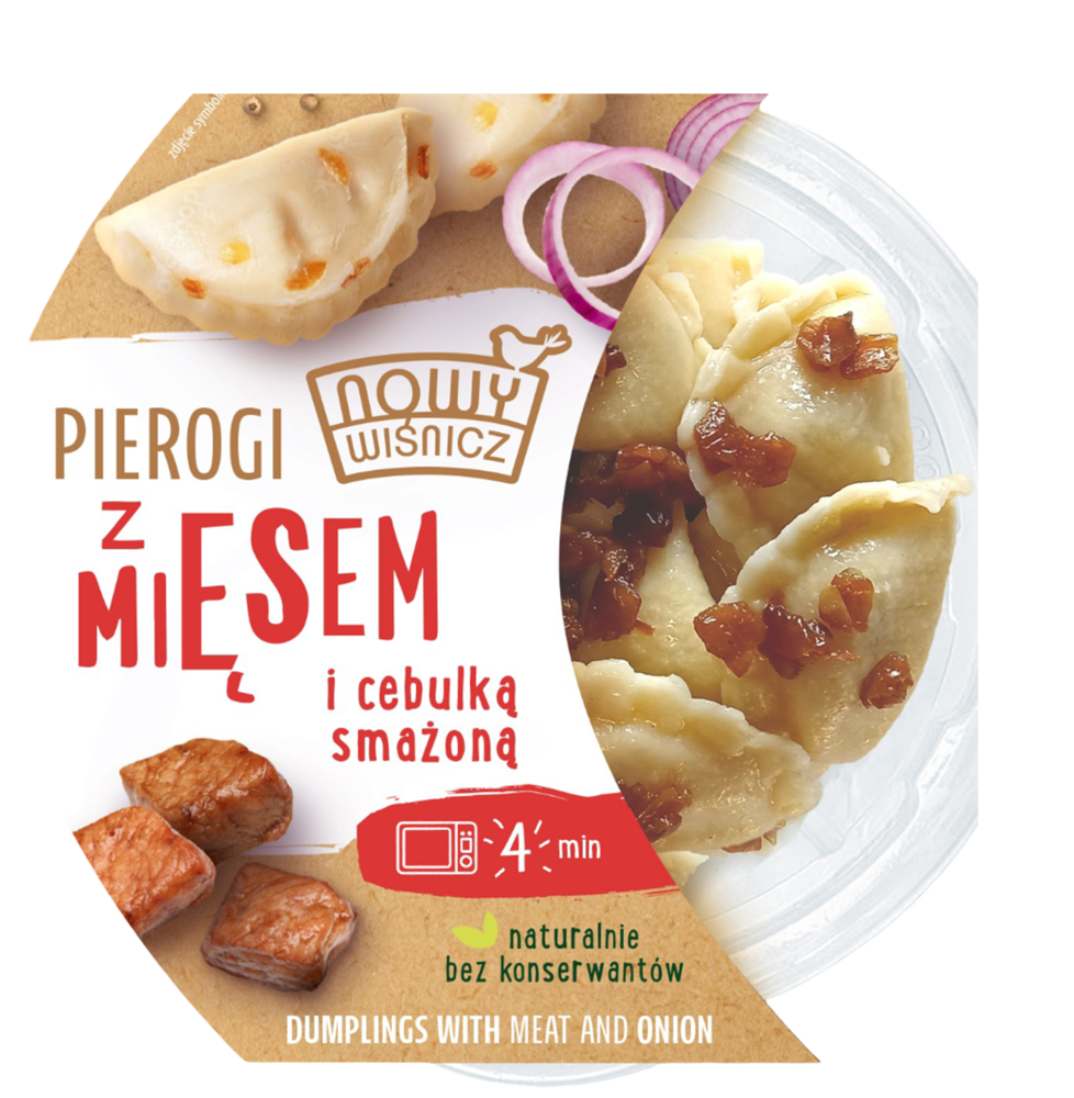 Pierogi z mięsem i cebulką smażo Nowy Wiśnicz 345g widok główny