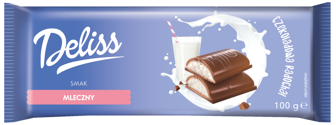 Czekolada mleczna z nadz. mlecznym Deliss 100g widok 1