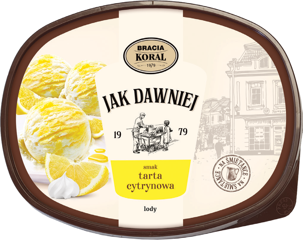 Lody tarta cytrynowa Jak Dawniej Koral 0,9l widok 1