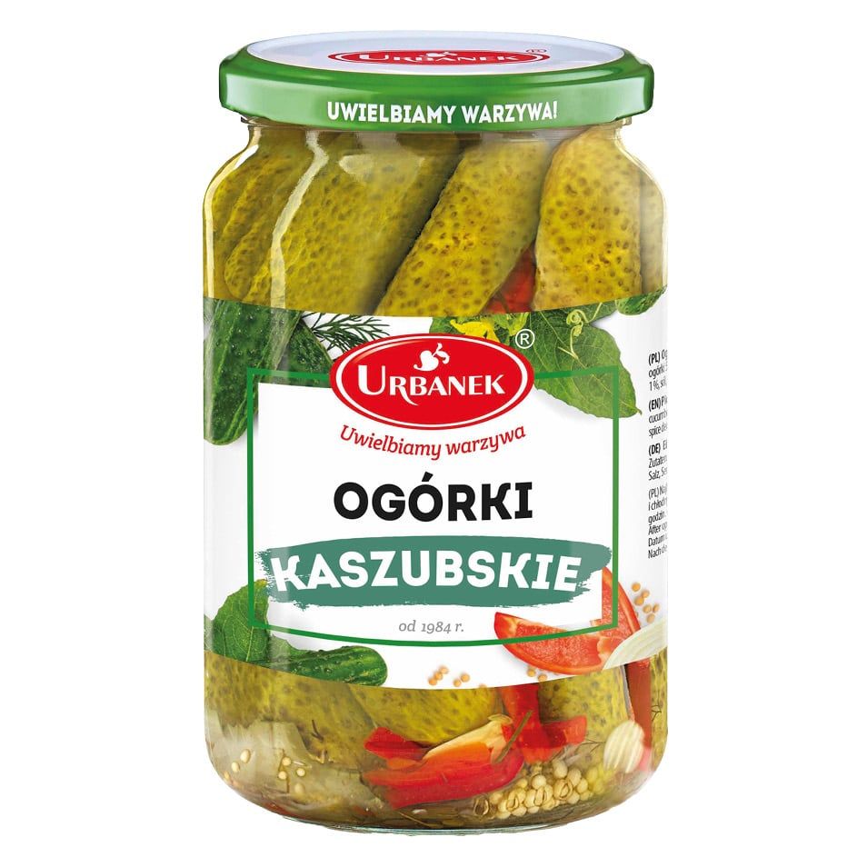 Ogórki kaszubskie Urbanek 680/380g widok 1