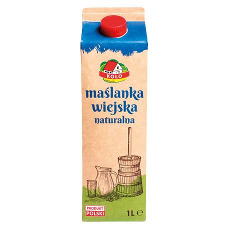 Maślanka naturalna OSM Koło 1l widok 1