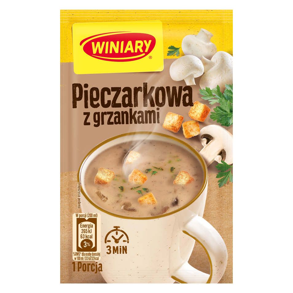 Zupa pieczarkowa z grzankami Winiary 16g widok 1