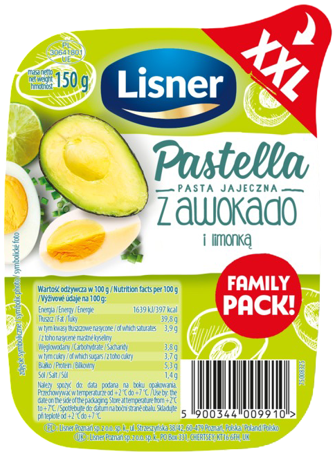 Pastella awokado z limonką XXL Lisner 150g widok 1