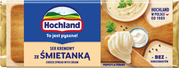 Serek topiony śmietankowy bloczek Hochland 90g widok główny 