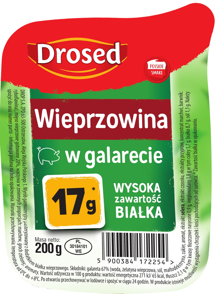 Wieprzowina w galarecie Drosed 200g widok 1