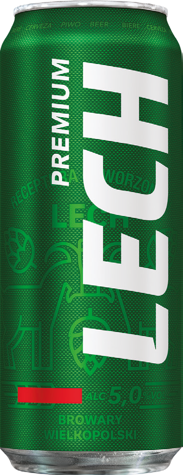 Piwo Lech premium 0,5l 5% puszka widok główny