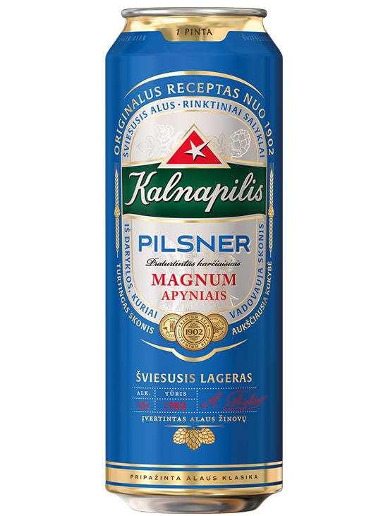 Piwo Kalnapilis pilsner 0,568l 4,6% puszka widok 1