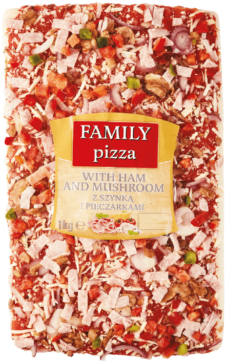 Pizza z szynką i pieczarkami Iglotex 1kg widok główny 