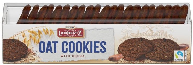 Ciastka owsiane kakaowe Lambertz 230g widok 1