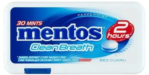 Drops Mentos clean breath peppermint 21g widok 1