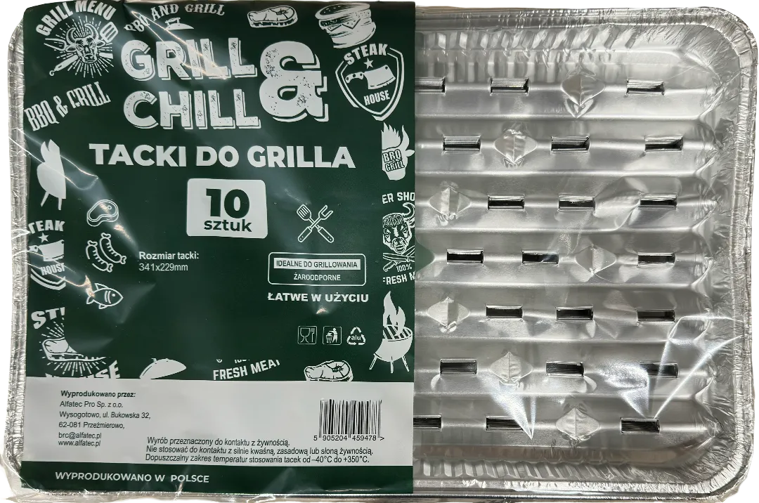 Tacki aluminiowe Grill&Chill 10szt widok główny 