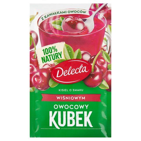 Kisiel Owocowy Kubek wiśniowy Delecta 30g widok 2