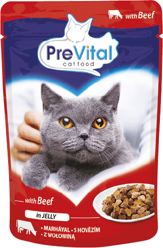 Karma dla kota mokra Prevital 100g mix widok 1