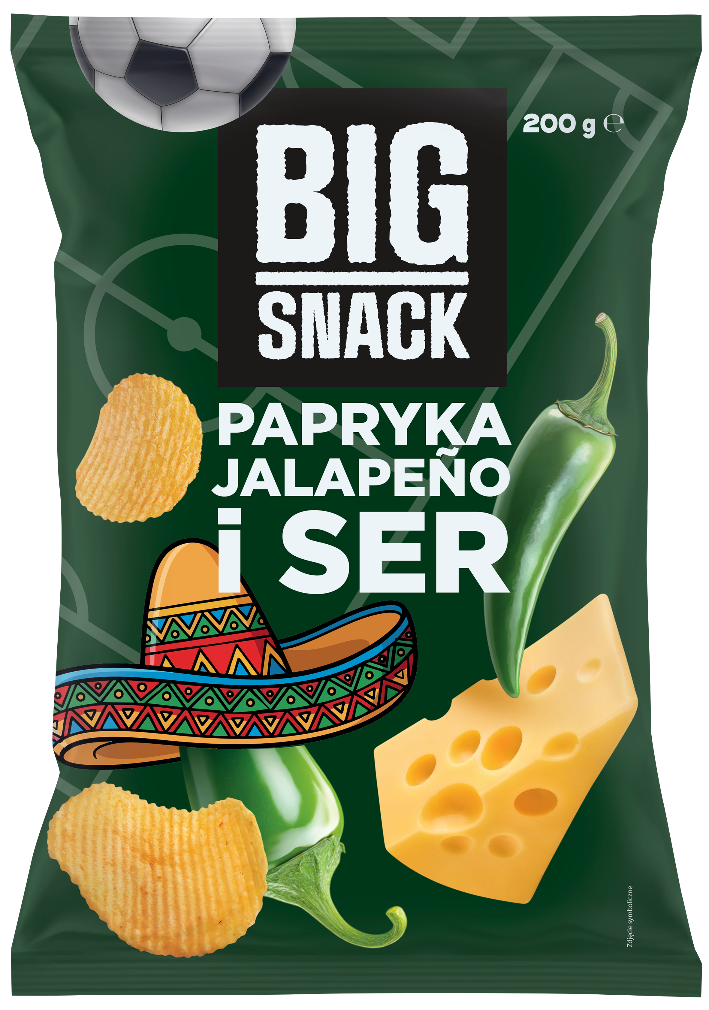 Chipsy papryka jalapeno i ser Big Snack 200g widok 1