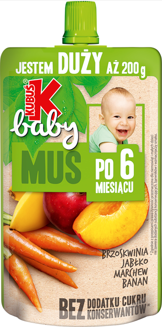 Deser w tubce mus brzo jab mar ban Kubuś Baby 200g widok 1