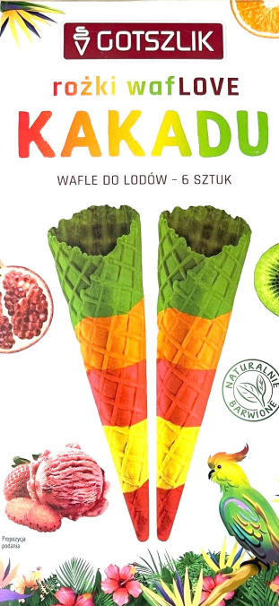 Wafle do lodów rożki Kakadu Gotszlik 6szt 110g widok 1