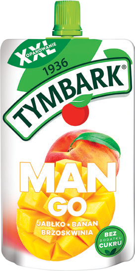 Mus jabłko banan mango brzoskwinia Tymbark 200g widok główny