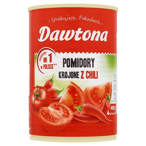 Pomidory krojone z chili Dawtona 400/240g widok 1