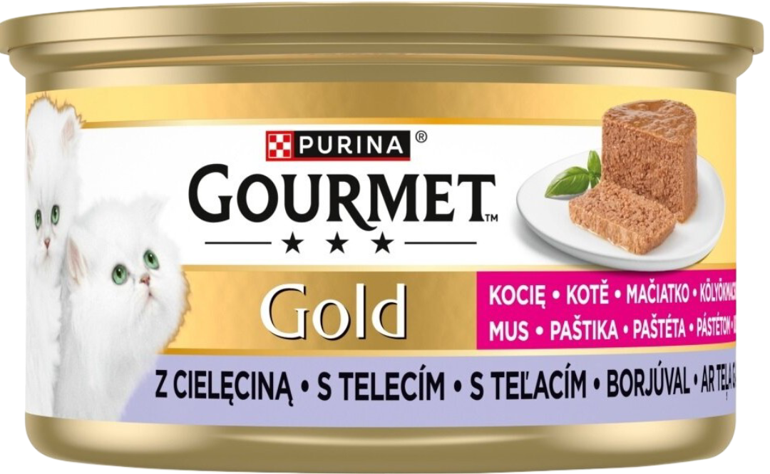 Karma dla kota mokra z cielęciną Gourmet Gold 85g widok główny