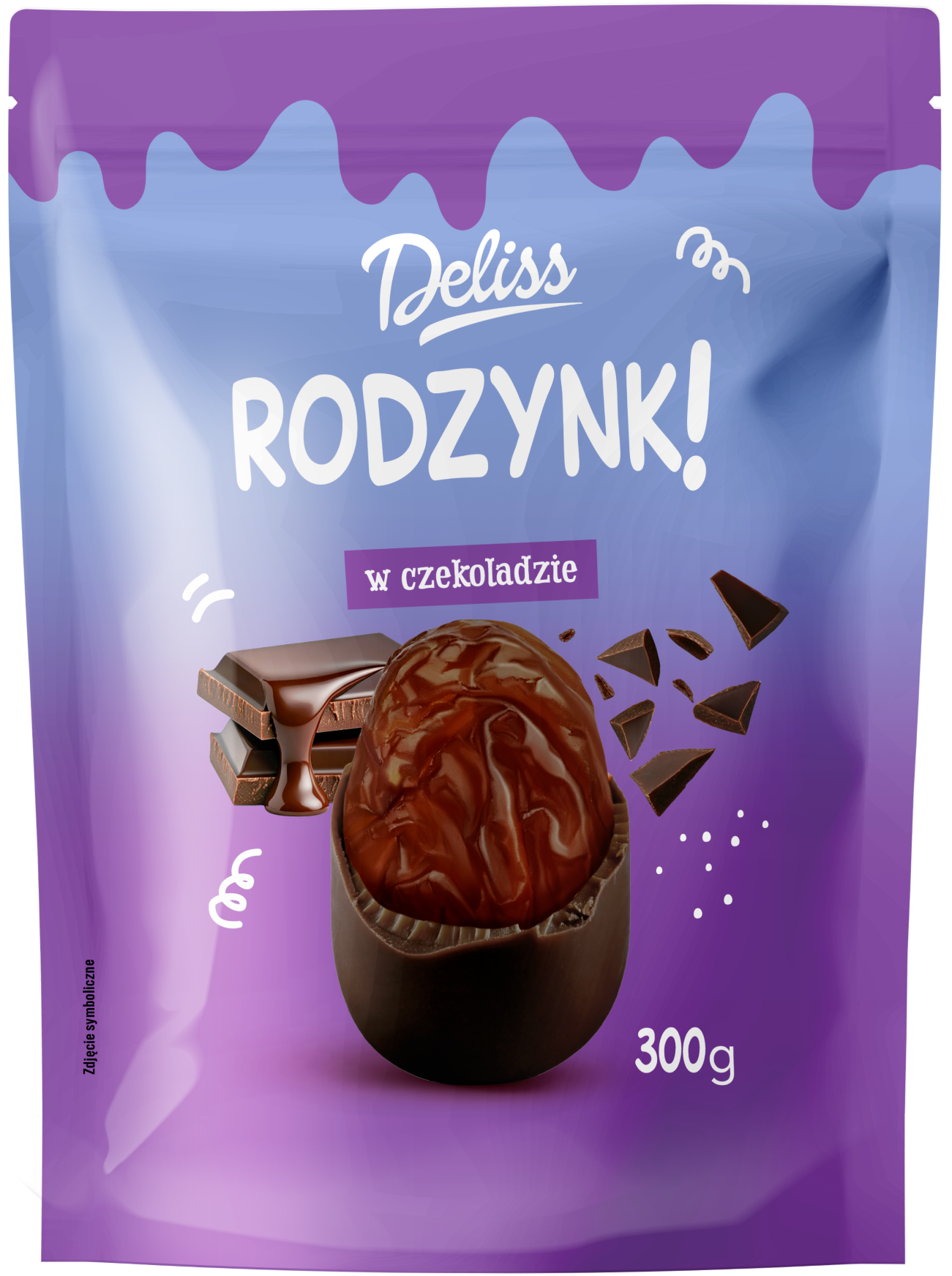 Rodzynki w czekoladzie Deliss 300g widok główny