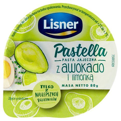 Pastella z awokado i limonką Lisner 80g widok główny