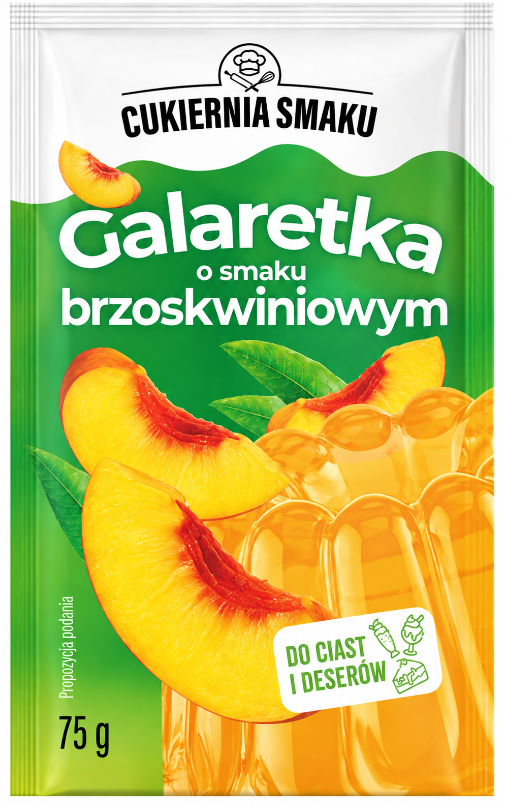 Zdjęcie produktu - Galaretka brzoskwiniowa Cukiernia Smaku 75g